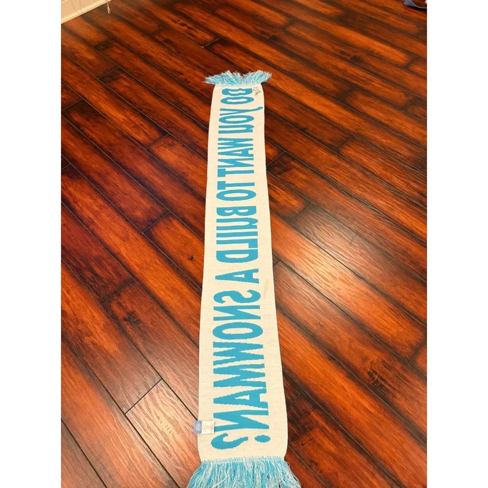 Disney Frozen Olaf Do You Want to Build a Snowman Scarf Kids One Size Blue White